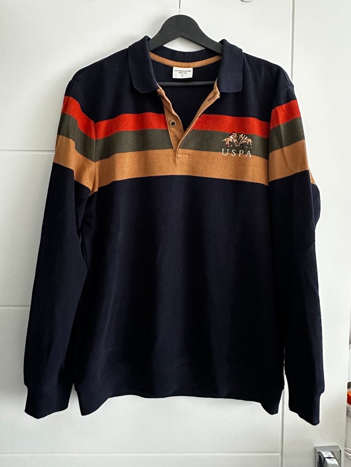 Erkek Uzun Kollu Polo Tişört Triko Desenli - Görsel 3