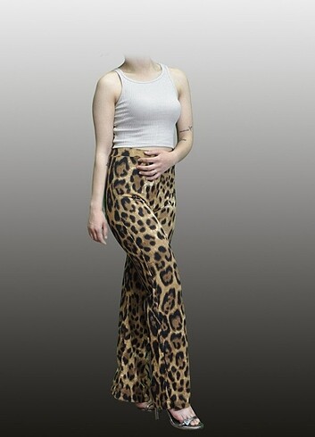s Beden Leopar desen pantolon