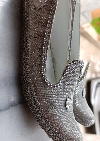 Kız Çocuk Beyaz Payetli Özel Gün Ayakkabısı - Görsel 2