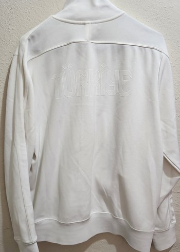 ORİJİNAL NİKE Beyaz Fermuarlı erkek Eşofman Üstü - Görsel 2