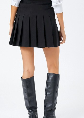 Mini Pilell kadın Etek Fermuarlı Yeni Coton - Görsel 4