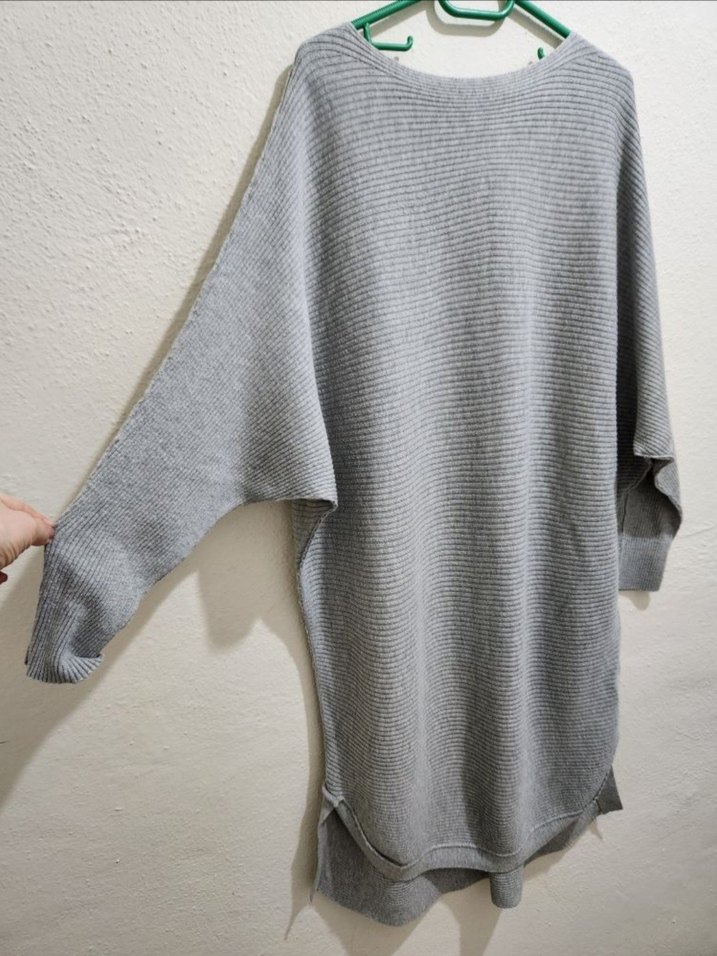 Mango Gri Bayan Yarasa Tunik-kazak. - Görsel 2