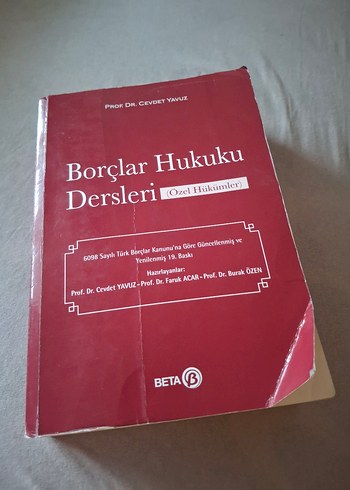 Borçlar Hukuku Dersleri - Prof. Dr. Cevdet Yavuz