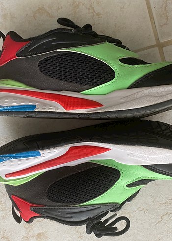 32 Beden Erkek Çocuk Yeşil Sneaker - Kaydırmaz Taban