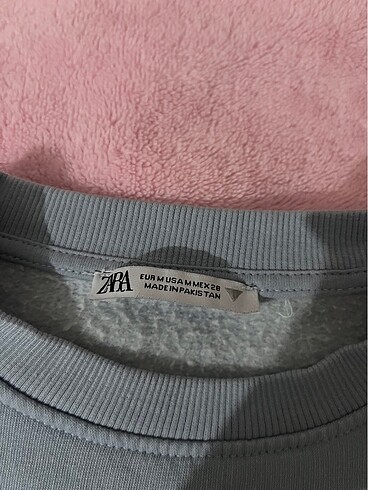 m Beden zara crop sweatshirt