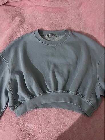 zara crop sweatshirt