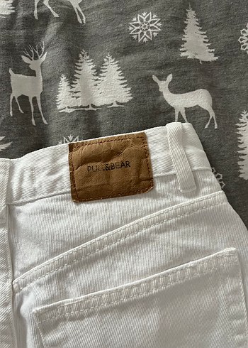 Pull&Bear yüksek bel beyaz mom jean - Görsel 4