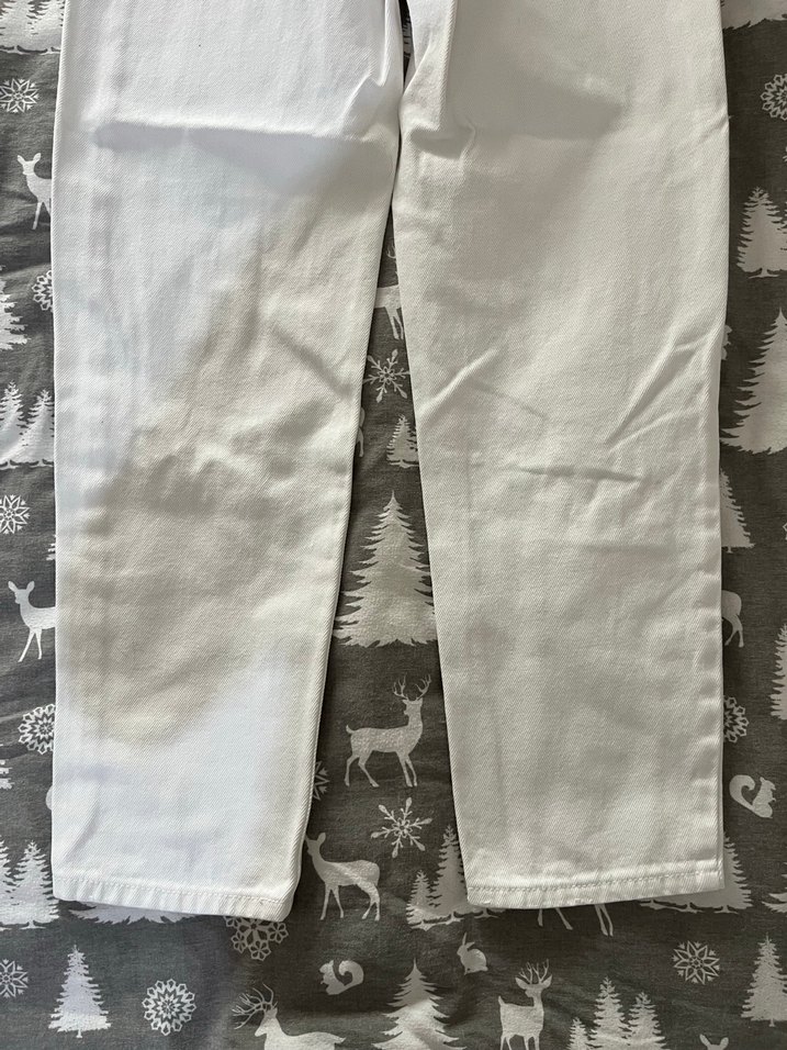 Pull&Bear yüksek bel beyaz mom jean - Görsel 5