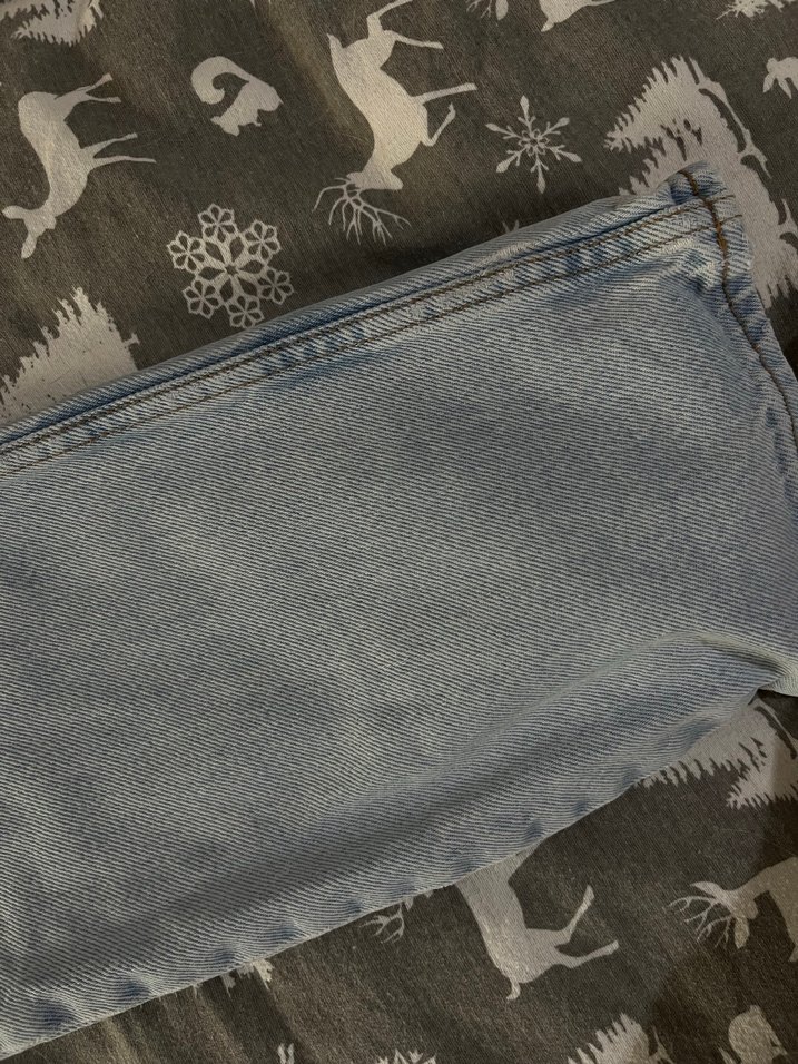 Bershka açık mavi yüksek bel straight jean pantolon - Görsel 3