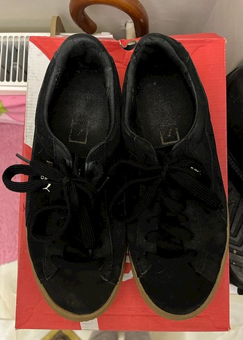 Puma Suede Siyah Süet Spor Ayakkabı - Görsel 6