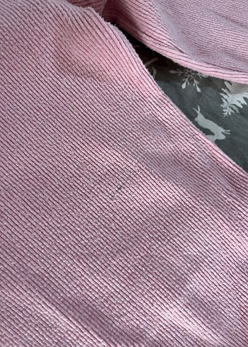 Pembe V Yaka Triko Kadın Kazak - Görsel 4