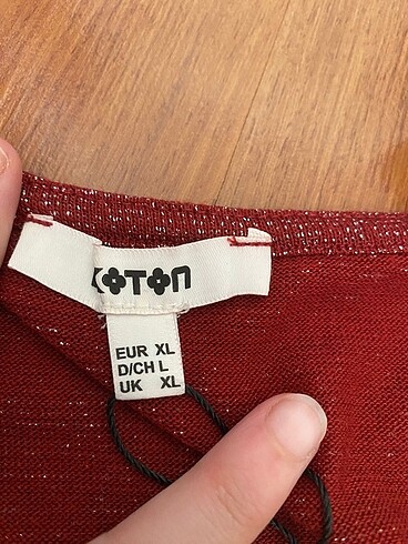 xl Beden kırmızı Renk Koton bluz