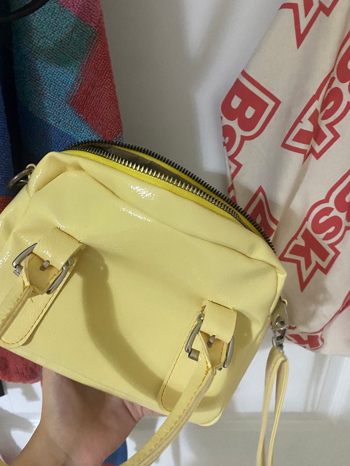 Sarı Fermuarlı Kadın Çanta - Görsel 2