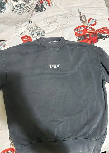 Review Baskılı Gri Kadın Sweatshirt - Görsel 2