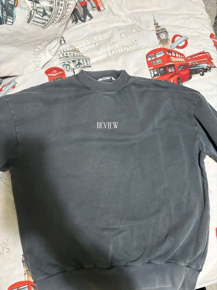 Review Baskılı Gri Kadın Sweatshirt - Görsel 2