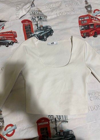 Beyaz Uzun Kollu Mini Kadın Bluz - Görsel 3