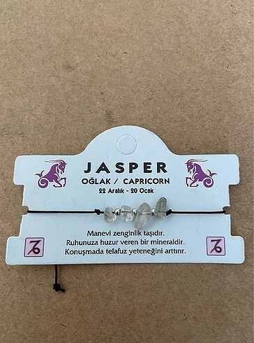 Burçlu (Oğlak) Doğal Taş Bileklik JASPER TAŞI