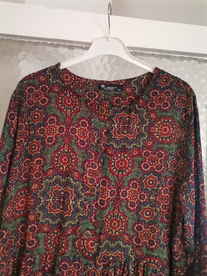 Diger Kadın Bordo Bohem Uzun Elbise - Görsel 3