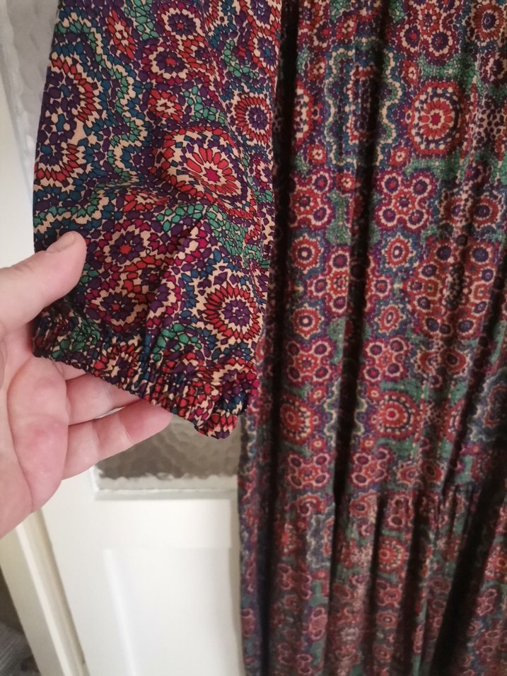 Diger Kadın Bordo Bohem Uzun Elbise - Görsel 4