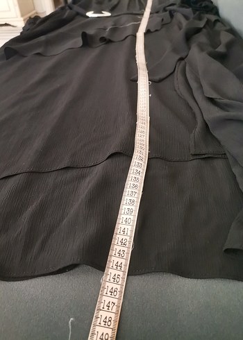 Kemer Detaylı Siyah Uzun Kadın Elbise - Görsel 7