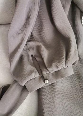 Kemer Detaylı Siyah Uzun Kadın Elbise - Görsel 5