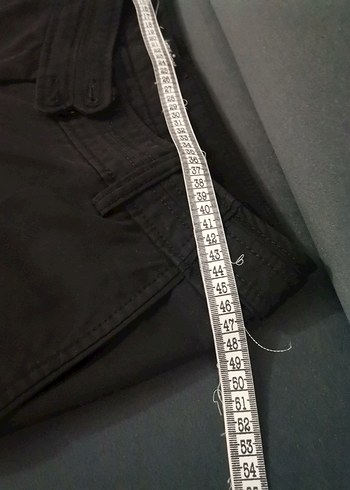 Kadın Siyah Kemerli Midi Kumaş Pantolon - Görsel 4