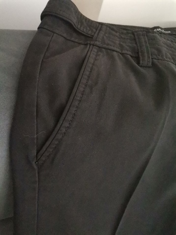 Kadın Siyah Kemerli Midi Kumaş Pantolon - Görsel 2