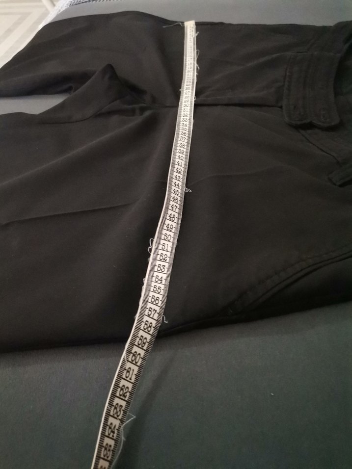 Kadın Siyah Kemerli Midi Kumaş Pantolon - Görsel 5