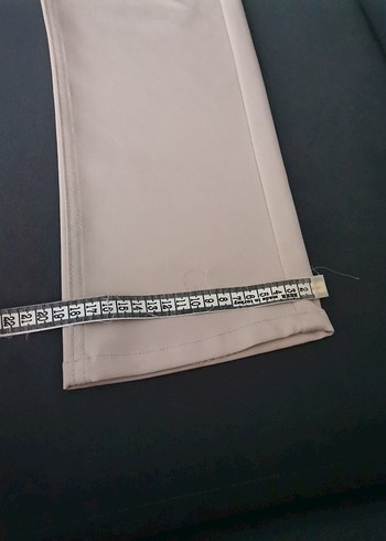 Bej Kadın Kumaş Pantolon Midi Boy - Görsel 7