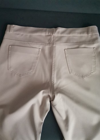 Bej Kadın Kumaş Pantolon Midi Boy - Görsel 8