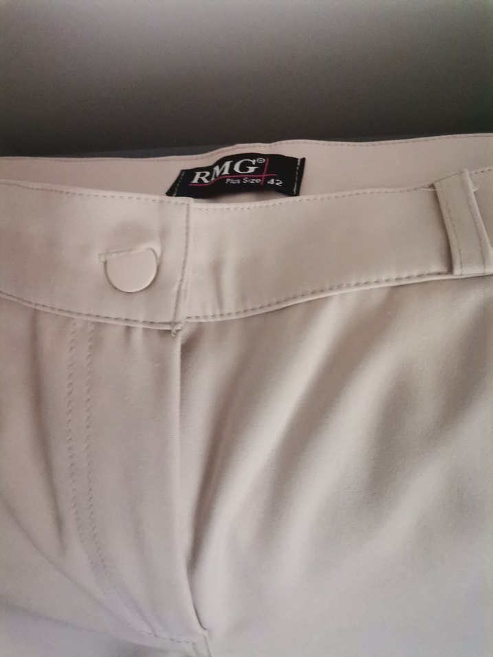 Bej Kadın Kumaş Pantolon Midi Boy - Görsel 2