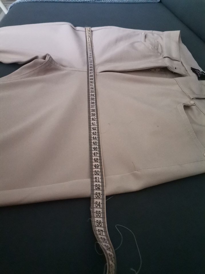 Bej Kadın Kumaş Pantolon Midi Boy - Görsel 5