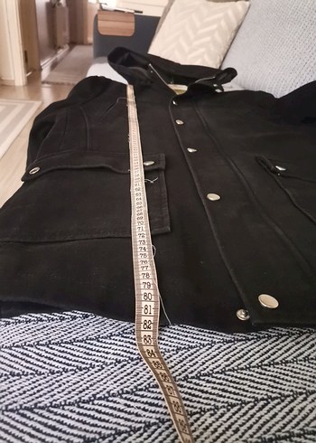 Siyah Erkek Düğmeli Midi Ceket - Görsel 8