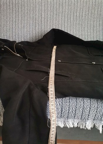 Siyah Erkek Düğmeli Midi Ceket - Görsel 7