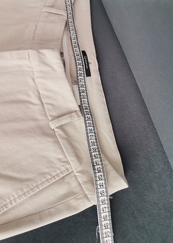 Bej Midi Kumaş Kadın Pantolon - Görsel 6