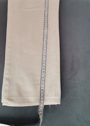 Bej Midi Kumaş Kadın Pantolon - Görsel 7