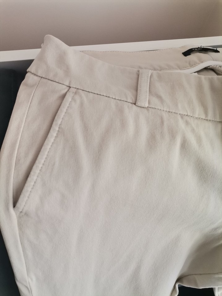 Bej Midi Kumaş Kadın Pantolon - Görsel 3