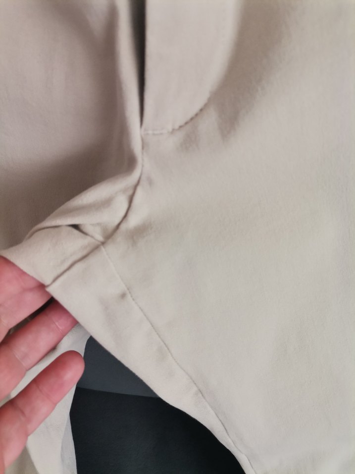 Bej Midi Kumaş Kadın Pantolon - Görsel 4