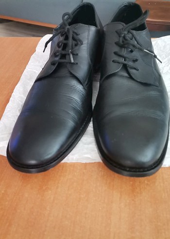 Erkek Siyah Deri Klasik Bağcıklı Ayakkabı - Görsel 7