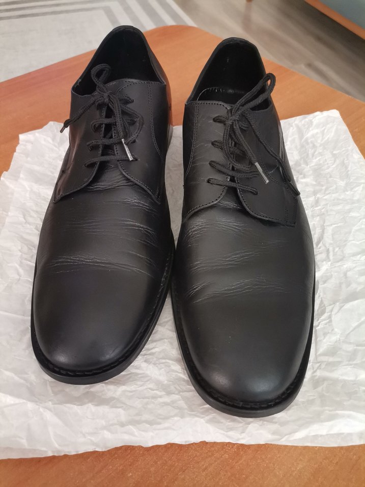 Erkek Siyah Deri Klasik Bağcıklı Ayakkabı - Görsel 3