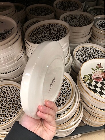 Beden Renk Leopar desenli tatlı tabağı