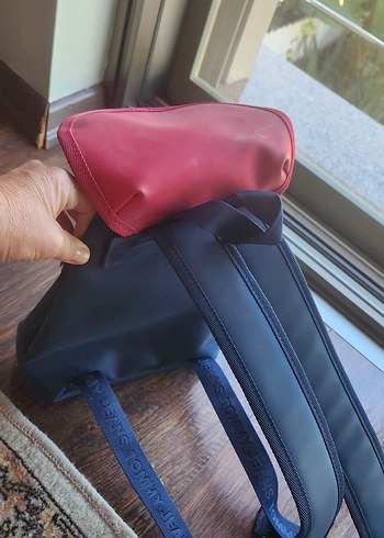 Beden lacivert kirmizi Tommy Hilfiger Baskılı Kadın Sırt Çantası
