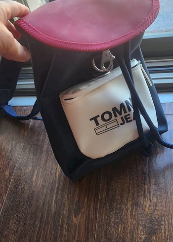 lacivert kirmizi Tommy Hilfiger Baskılı Kadın Sırt Çantası