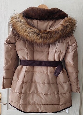 Zara Zara Kapüşonlu Kemerli Mont