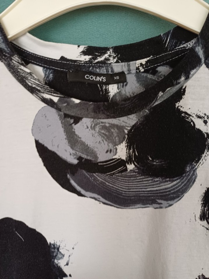 Kolins..(xs) (34)Erkek Siyah Gri Baskılı Kısa Kollu Tişört - Görsel 3