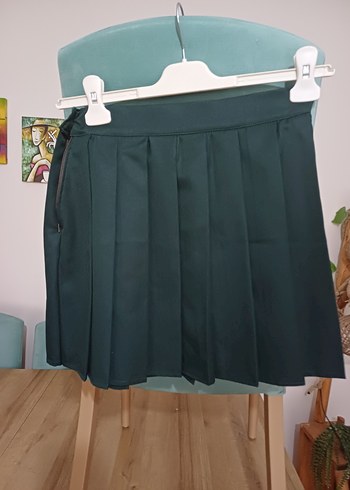 Kadın Yeşil Pilili Midi Etek..34..(xs) - Görsel 2