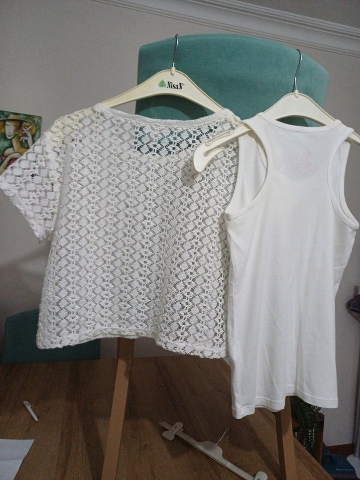 aeropostale ..LCW Kız Çocuk Beyaz Dantel Detaylı Atlet.34 beden - Görsel 4