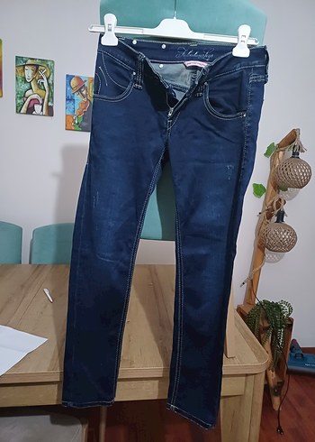 Kadın Koyu Mavi Normal Boy Kot Pantolon..28.. - Görsel 2