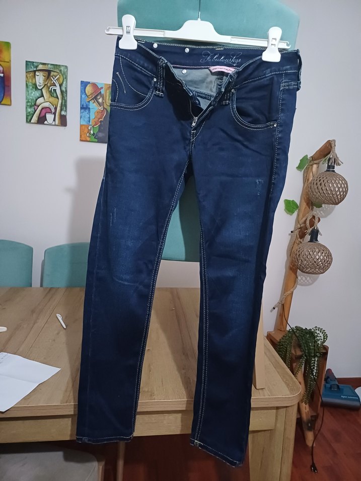 Kadın Koyu Mavi Normal Boy Kot Pantolon..28.. - Görsel 2