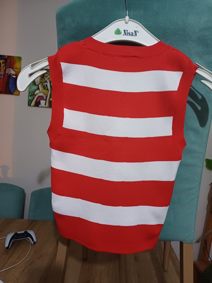 Çizgili Kırmızı bayan Triko Süveter(xs) 34 beden trentyol.. - Görsel 2